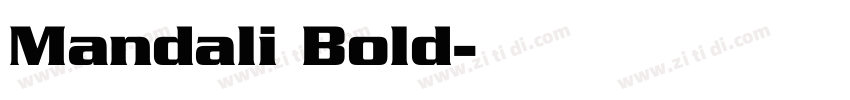 Mandali Bold字体转换